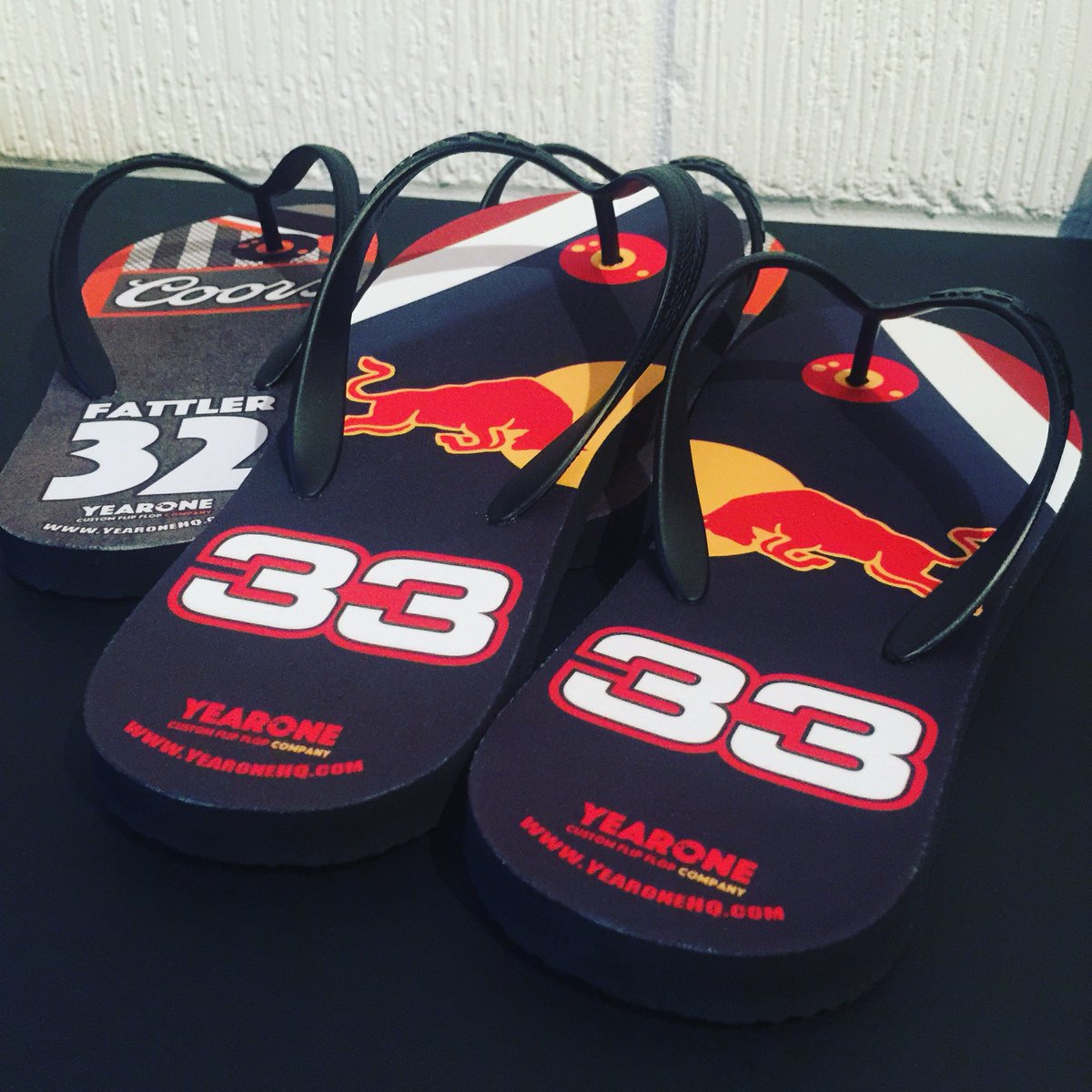 YearoneHQ's tweet photo. #wakeandmake #customFlipFlops #HaloFlipflops #RetroFooball https://t.co/FrGxMrDUIA