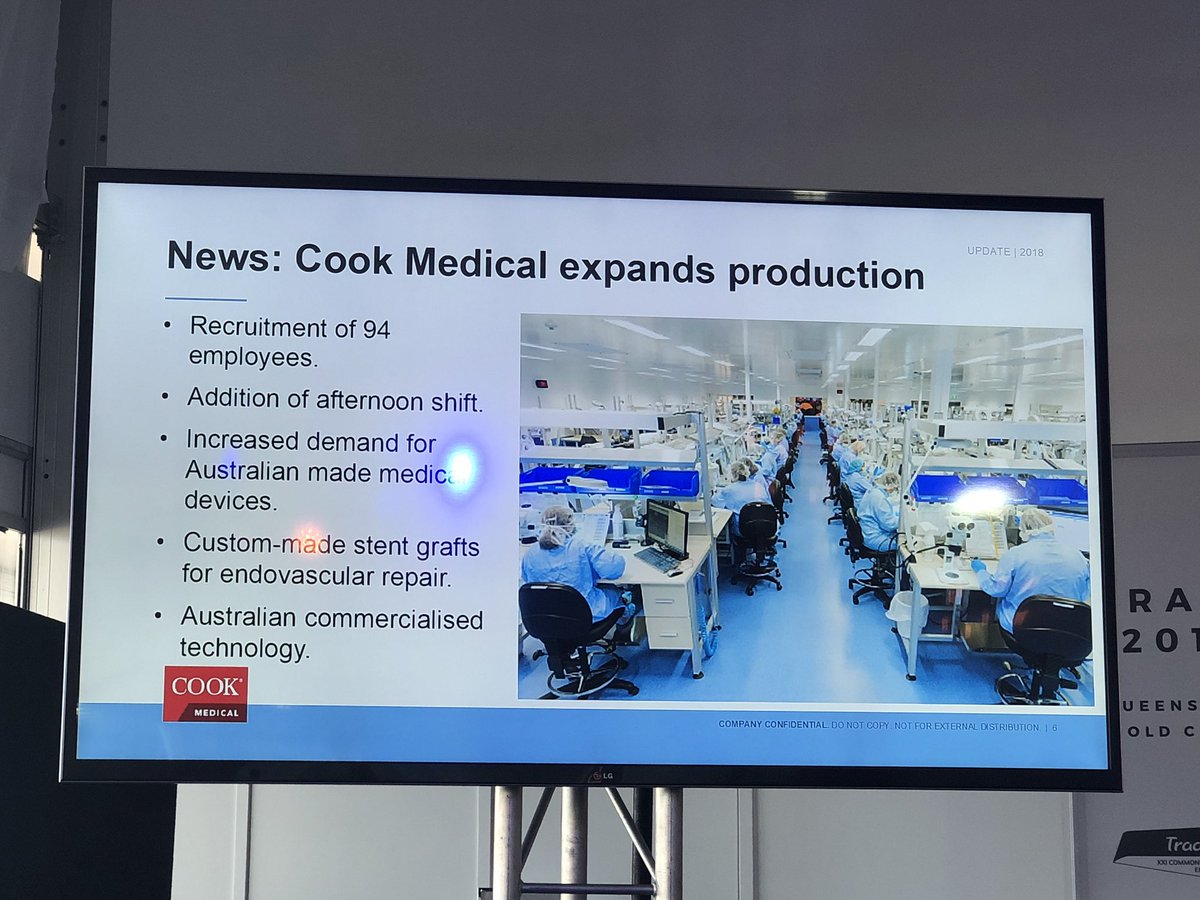 GetRightMinder's tweet photo. Robert Webb from @CookMedical explains the intricacies of custom-made stent grafts and much more! #trade2018 @tradeinvestqld #Rightminder https://t.co/dBvHVKftSM