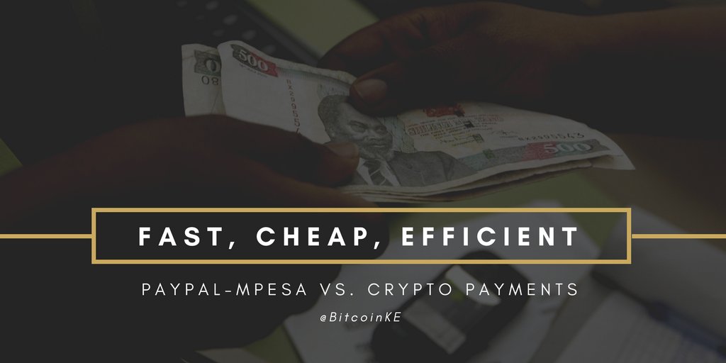 BitcoinKE's tweet photo. The PayPal and M-PESA collaboration is a huge step in the right direction. Could there be a much faster, cheaper, and more efficient way of receiving payments? https://t.co/h9jPbeSPcZ #MPESA #PayPalMPESA https://t.co/uNb1uZSxoe