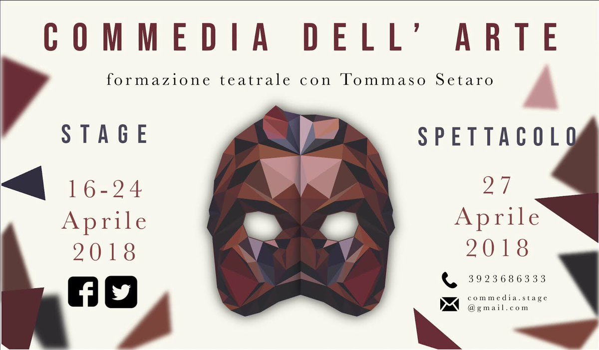 CommediaArteST's tweet photo. al teatro San Francesco a Scafati il nuovo stage di improvvisazione e commedia dell'arte diretto da @Tommaso_Setaro https://t.co/ASz7meJcwa