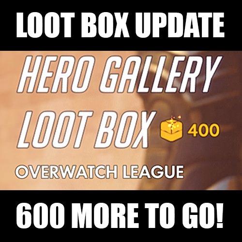 NitroTearsMedia's tweet photo. Soooo close to 1000 loot boxes! I can't wait!
#Overwatch #OverwatchRetribution #lootboxes #OverwatchMeme https://t.co/kjdGyFEypW