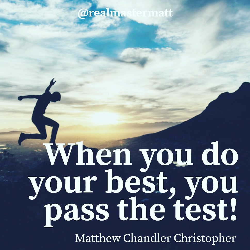 wildmattzz's tweet photo. When you do your best, you pass the test!
- Master Matt
πΎπΏπ¦ππ₯π¦ππ
#Tuesday #TuesdayThoughts #Inspiration #Motivation #MasterMatt #AriseSuperAfrica #Lowveld https://t.co/iQKi7K7Eip