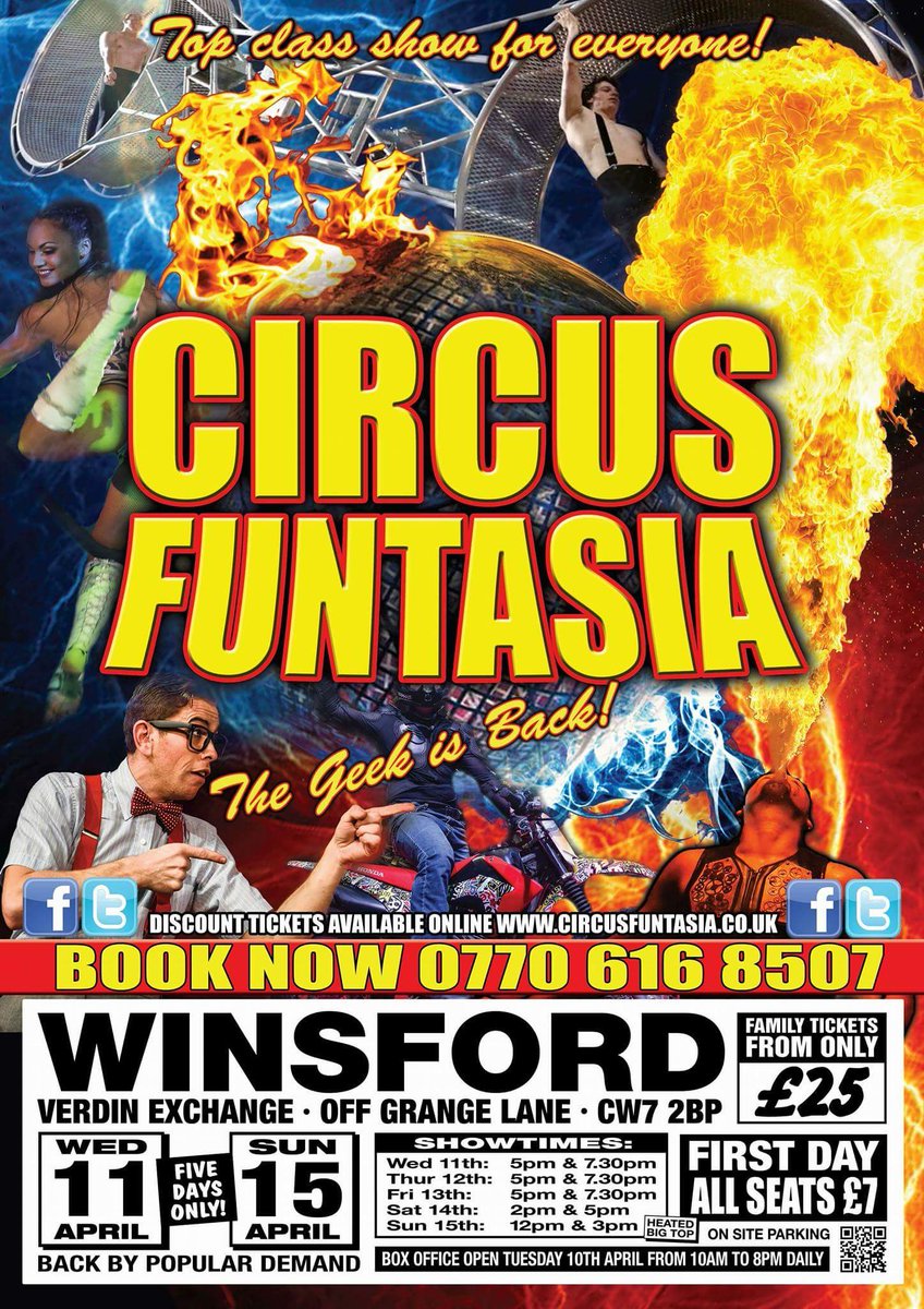 Circus Funtasia begins tomorrow night @BrioWinsford @winsfordcross @WellbeingWins @WinsfordUnited @GGOWestWinsford