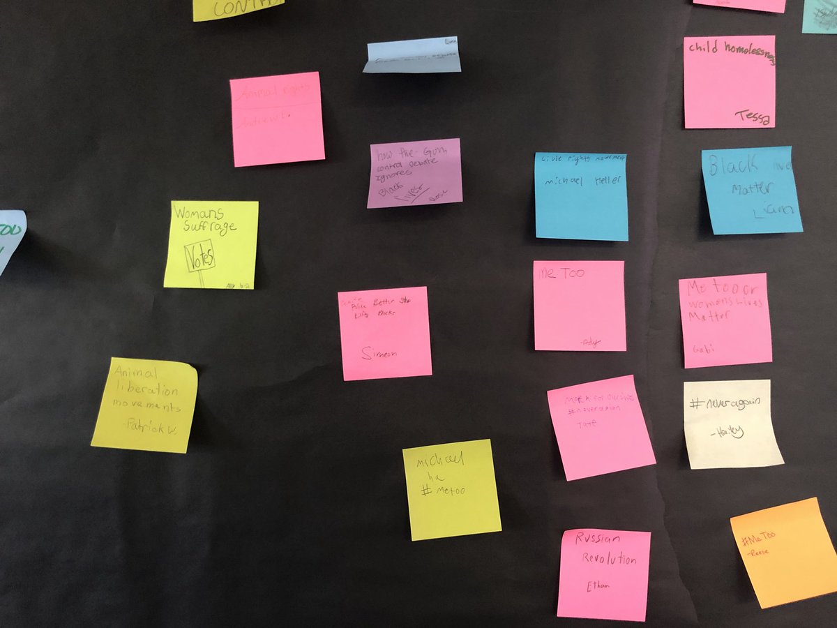 teachingcollect's tweet photo. Students are researching current social and political movements to start creating art pieces that symbolize the movements. #theresalotgoingoninourworld #studentdiscovery https://t.co/1v2kLE6J8E