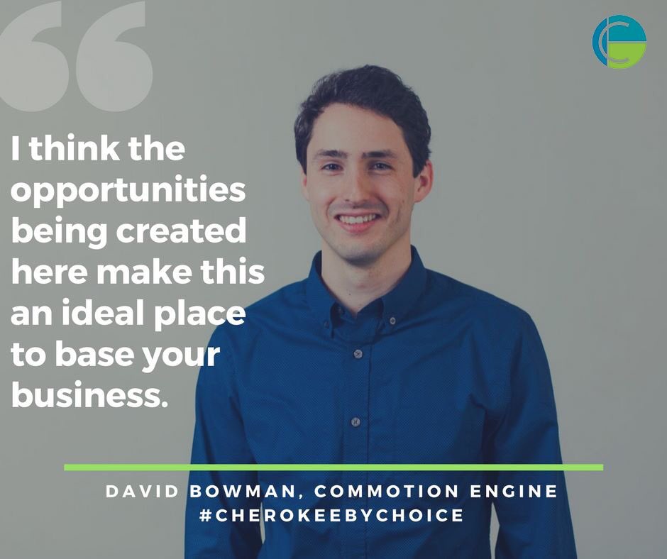 CherokeeOED's tweet photo. David chose Cherokee because the thriving community is the perfect ecosystem to grow his business. Join the movement and share your #cherokeebychoice story. #Cherokeega #entrepreneurship #forgetthecommute https://t.co/d2p2tiMdqi