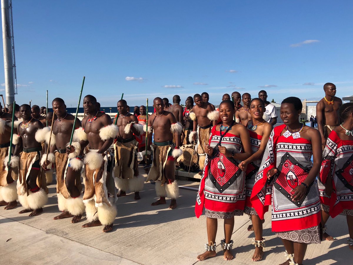 MOFA_Taiwan's tweet photo. Sawubona! Big thanks to pilots &amp; crew for superb trip to #Swaziland. The magnificent welcome by #KingMswati III, tribespeople &amp; military honor guard is a great start to @iingwen’s visit. All are looking forward to #Triple50 celebrations. #Taiwan &amp; Swaziland are #EnduringPartners. https://t.co/kEl6K8VO8d