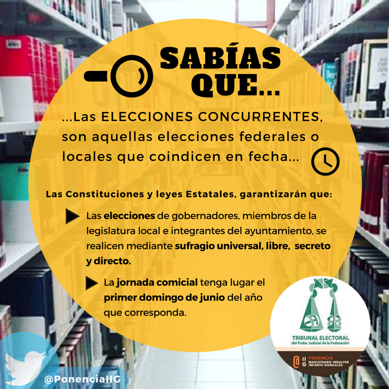 PonenciaIIG's tweet photo. #SabíasQue las próximas #Elecciones2018 serán concurrentes... coincidirán elecciones federales y locales.
#EntéraTE #JusticiaAbierta #EstamosListos #Proceso2018 @TEPJF_informa https://t.co/BUBe9AvFC9