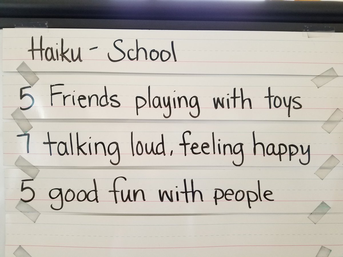 Sarabeyou's tweet photo. Venturing through poetry the month of April #poetrymonth #haiku @SchoolInnovate https://t.co/X8XOOiW56u