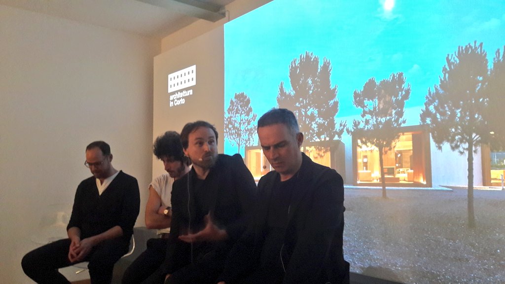 nuria_vall's tweet photo. Organising the first international edition of #architetturaincorto #FuoriSalone2018 @fuorisalone 
First sesion with @ramon_esteve 
#roca https://t.co/5aQNUrY6Px