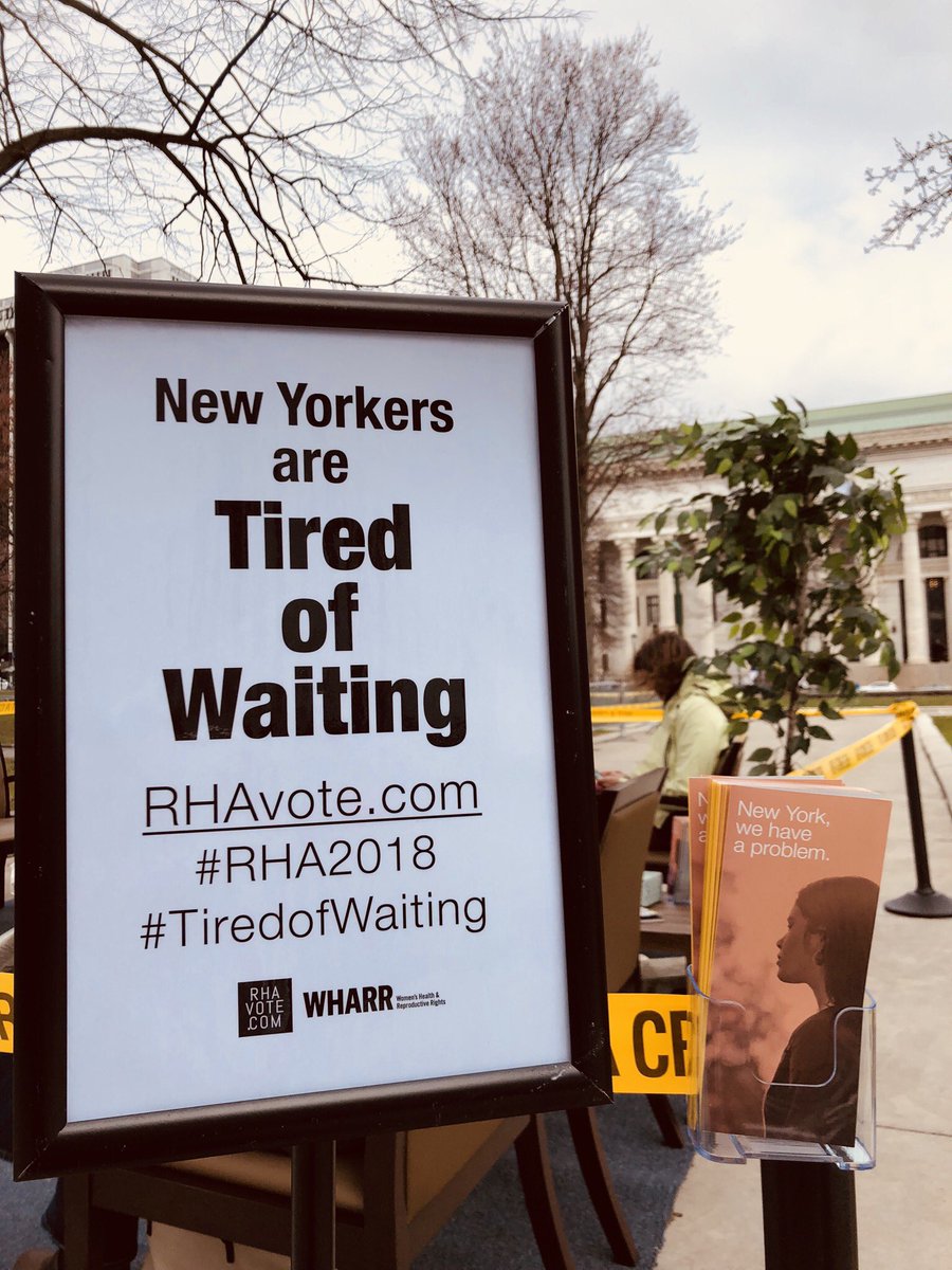RHAVote's tweet image. New York, we have a problem. State law forces women to carry pregnancies that are doomed or threaten their health. And we’re #tiredofwaiting for the @NYSenate to fix it. #RHA2018