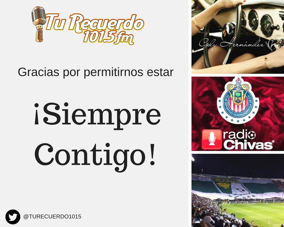 TURECUERDO1015's tweet photo. ¡Te invitamos a escuchar hoy la última transmisión de nuestros programas! https://t.co/uv1mjvWjql