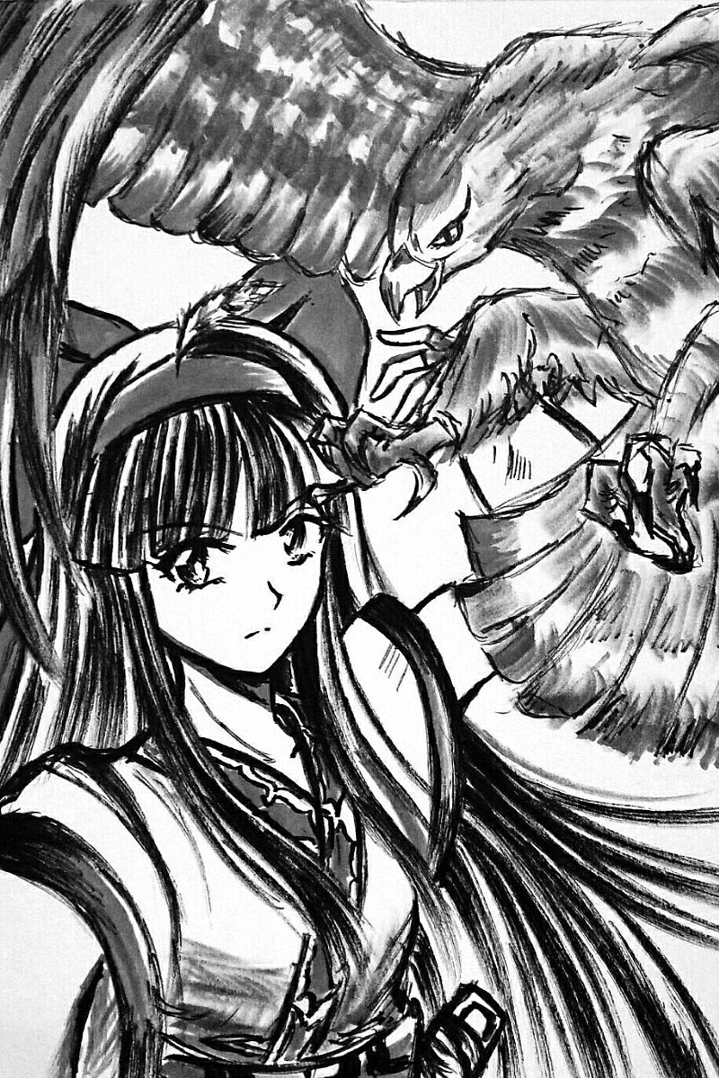 とこ No Twitter 鳥愛と筆ペンブームが続いたので ゲームの鳥キャラといえば元祖的なこの人を描いてみる 技術的にはアレですが やっぱ鳥と筆ペンは似合うのです ｰ Snk系は餓狼キャラやkofの怒チームなら 友人らやバイト先で描かされたもんですけどね 何故w