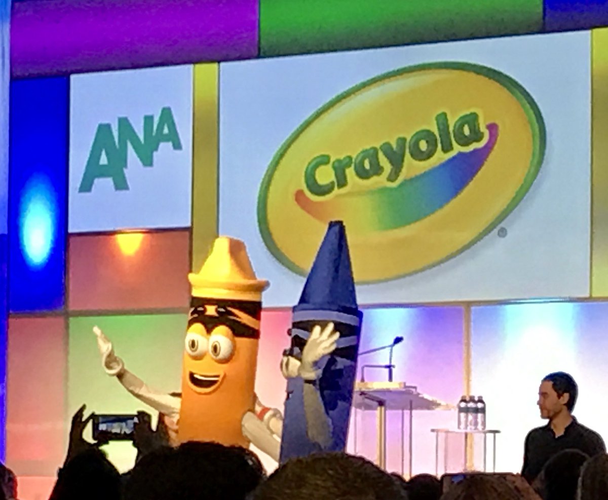 LyonsDenMom's tweet photo. Thx to @Crayola for bringing some color &amp; fun to  #ANAActivate Was great to hear how Dandelion was retired &amp; thrilled to see that the future is Bluetiful! https://t.co/AQnhO9QS8D