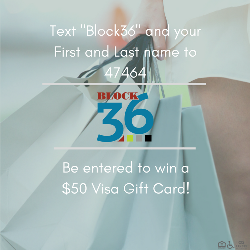Block36MSU's tweet photo. Want to win a $50 Gift Card? Text “Block36” and your first and last name to 47464 and be entered to win today!
#block36 #freemoney #spartans #msu #shopping https://t.co/ugg5cxxG4Z