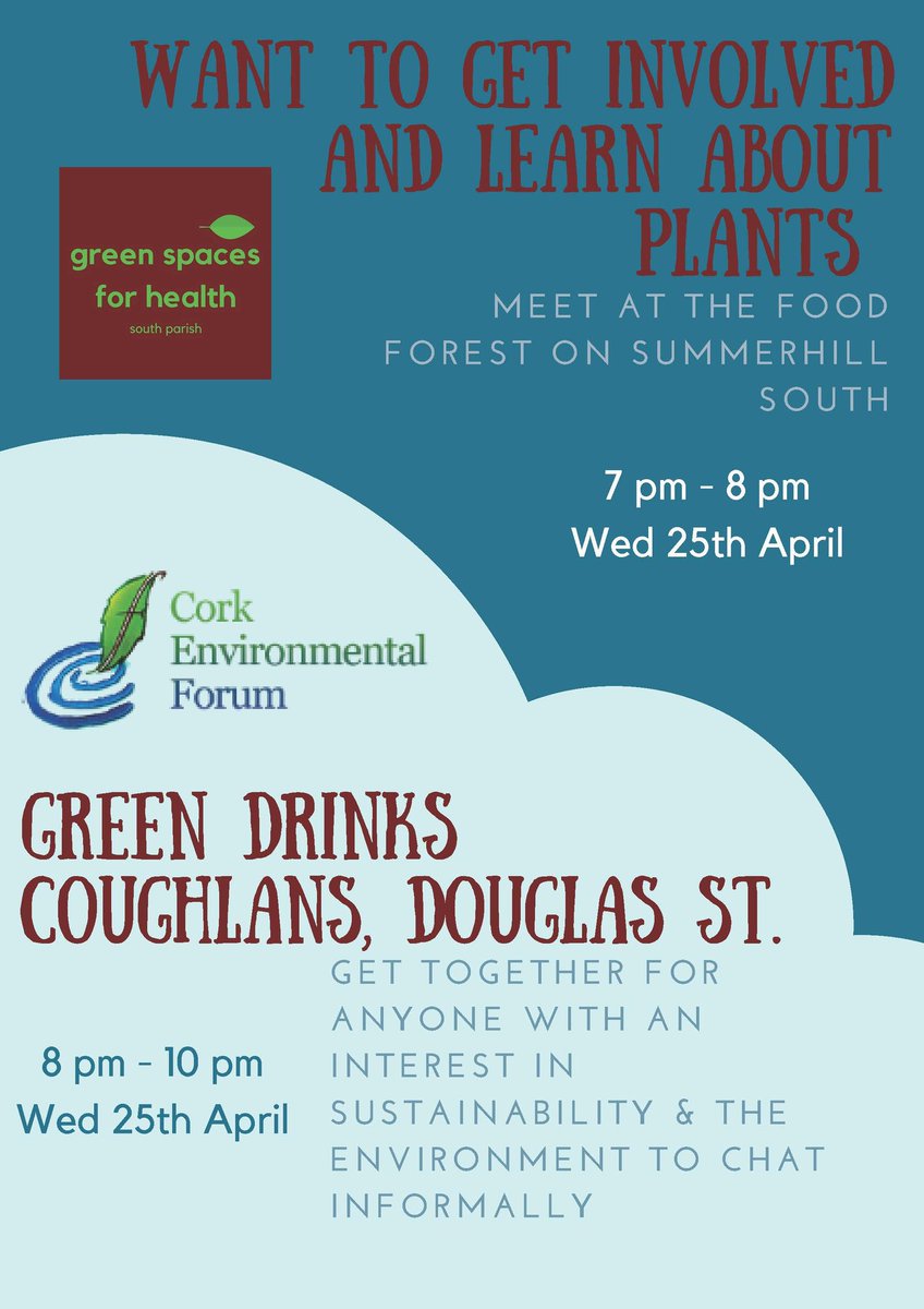 greenspacescork's tweet photo. Interested in helping to maintain the new Food Forest on Summerhill? Have you an interest in the environment and sustainability? Join us on Wednesday April 24th to find out more. Please Retweet #GreenSpacesforHealth https://t.co/bTms8qwQLe