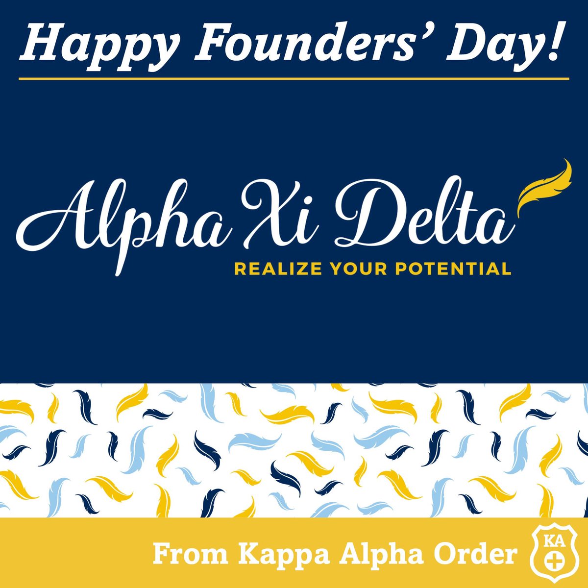 KappaAlpha_UWG's tweet photo. Happy founders day to the beautiful ladies of @AlphaXiDeltaUWG ! https://t.co/C6ZZEKeWiS