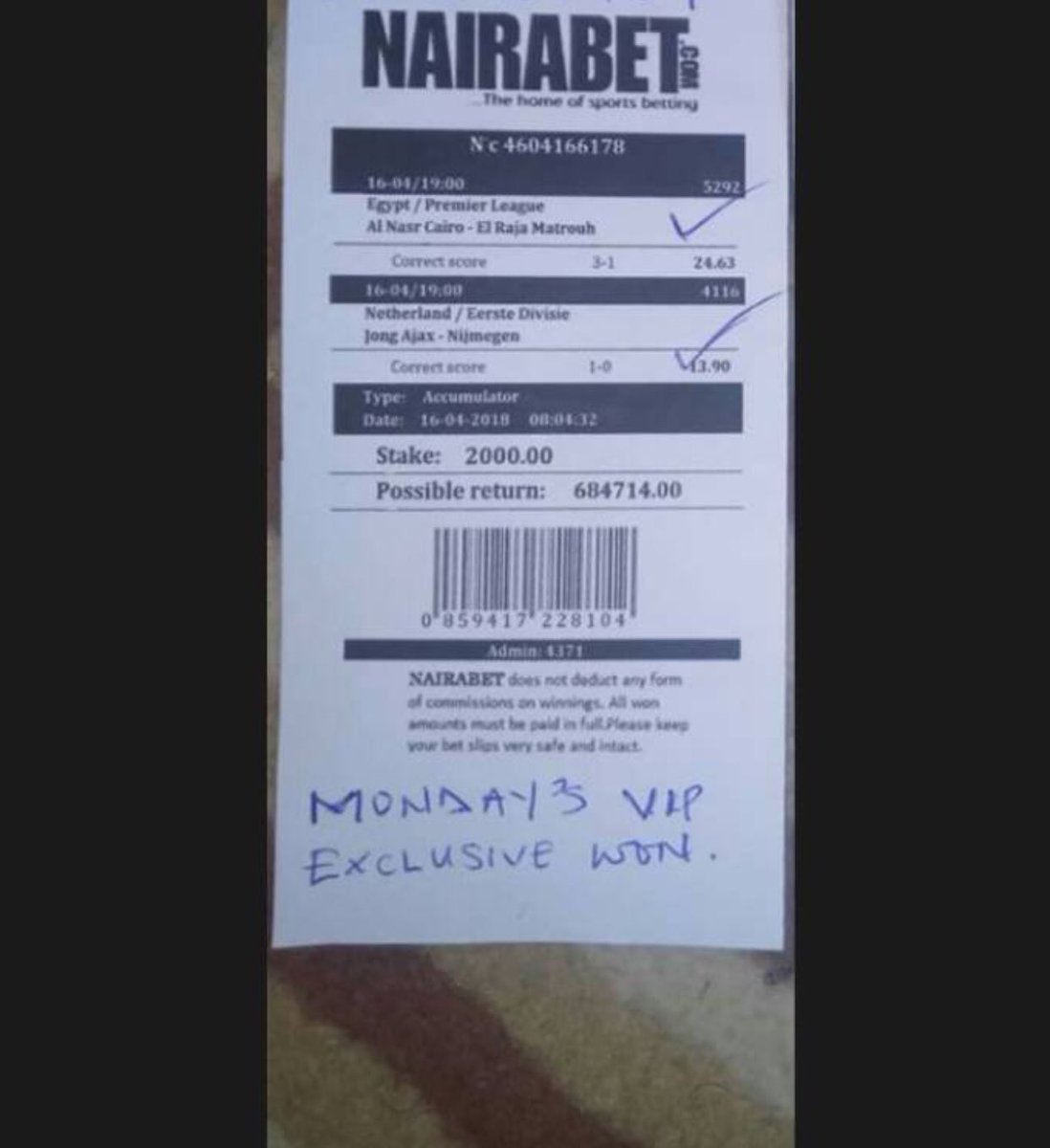 fixedgames0's tweet photo. AVAILABLE NOW DM OR CONTACT ME UP ON WHATSAPP.
Congratulations to those who won our fixed matches of yesterday tickets,  if you are interested in my today's Games Dm me or WhatsApp me up +393512701583 ☎+2340811 052 4439

______________________________________________
#lagos https://t.co/vp02PEAUkP