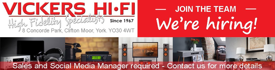 VickersHiFi's tweet photo. Local to York, North Yorkshire? Interested in working for us?
Contact us via our website for more information. #York #HiFi
https://t.co/mfm8NQhp5p https://t.co/Ys3do7pQSd