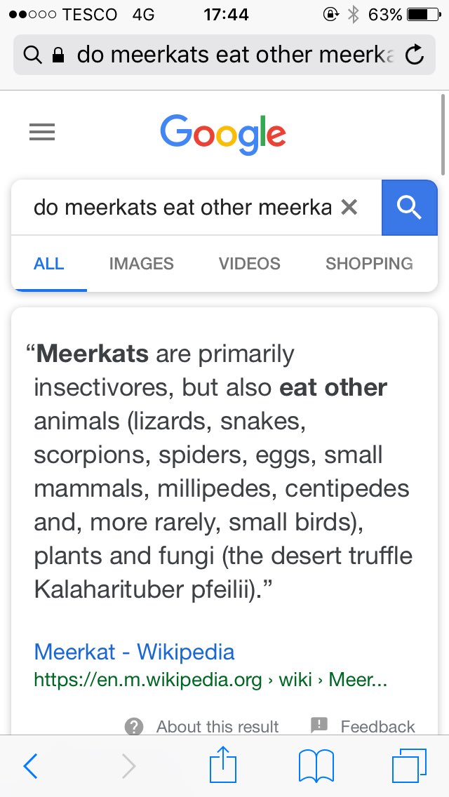 BethGraceRogers's tweet photo. @ITVChase in season 12 e 6 you made an error for the question which animal eats its own kind. The correct answer is lion and you said it was meerkat. June should have gotten it right. The beast also got it wrong. https://t.co/6n2JNjpeNa