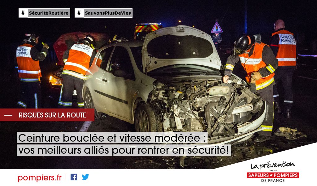 PompiersFR's tweet image. #MardiConseil 🚗⚠💢🚒 #ConseilDePompier "Ceinture bouclée + vitesse modérée = vos meilleurs alliés pour rentrer en sécurité !" 😉

Les @PompiersFR s'engagent pour une @RoutePlusSure avec la #SécuritéRoutière. Ensemble, #SauvonsPlusDeVies !
Nos conseils ➡pompiers.fr/grand-public/p…