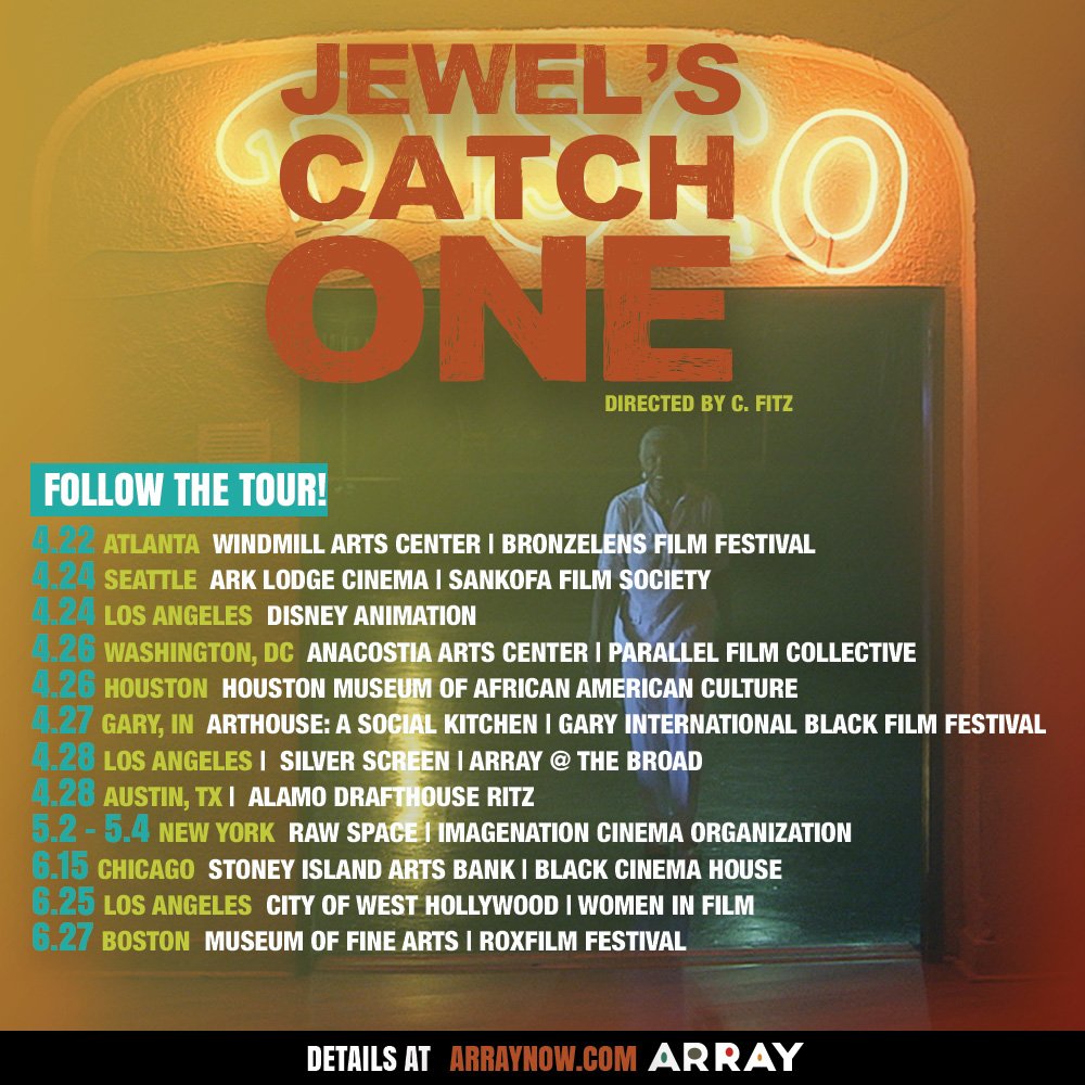 ARRAYNow's tweet photo. Catch ARRAY's next release, the electric @jewelscatch1doc directed by @CFitz_ in a city near you or on #Netflix via @ARRAYNow starting May 1! Follow the tour at https://t.co/ekUSubAhE0 https://t.co/xqesKYnx5Y