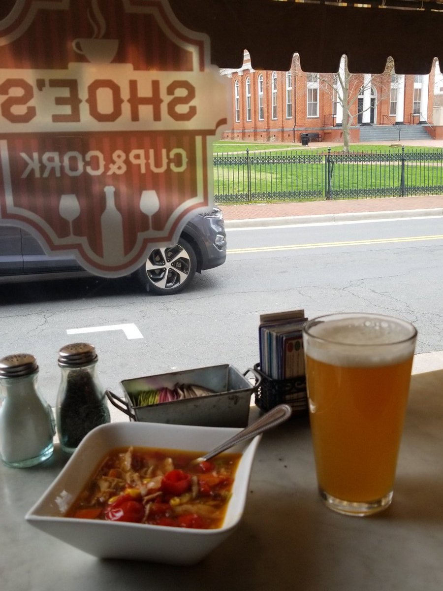 No better way to celebrate the day than with our Spicey Chicken and Veggie soup, with our new Partly Cloudy IPA from <a href="/SolaceBrewing/">Solace Brewing Co.</a>