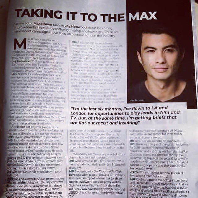 TomdeloheryJ's tweet photo. Great #article by #joyhouseproductions @JoyHouseFilmFes #equitymagazine #interview with #actor #maxbrown @Max_was_here #glitch #secretcity https://t.co/Z6xdUJHEun