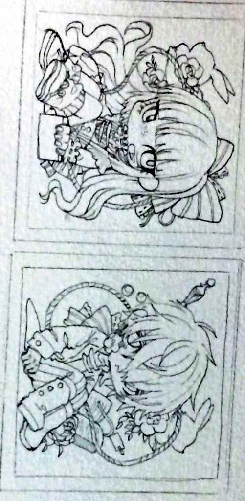 有毒少年少女にミニ原画持ってこうと思うのでその線画 