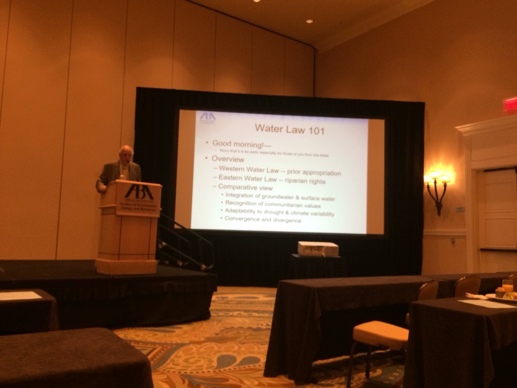 BamaConservator's tweet photo. Excited to be a part of the @ABAEnvLaw 36th Water Law Conference - East Meets West and Conservation is key! https://t.co/PccPynraQV