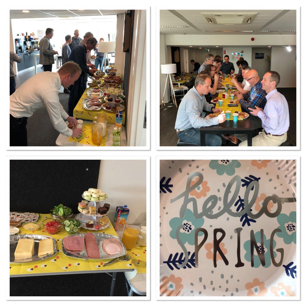 EasyhostingNL's tweet photo. Vanochtend een gezellige en lekkere voorjaarsbrunch gehad op kantoor bij Easyhosting https://t.co/HWe04B0red
