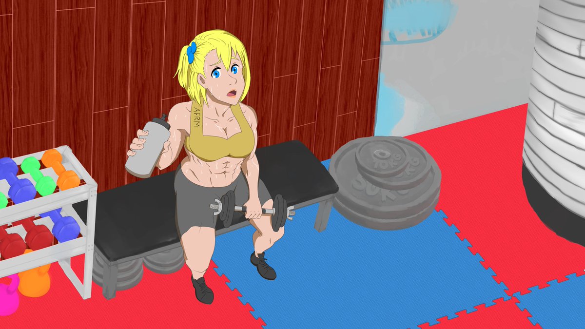 keyar_c's tweet photo. Charcter: SAMANTHA GUINTO
working in progress........................
#WIP #perspectistudy #gymlife #originalcharacter #BGstudy #clipstudiopaint https://t.co/a4VQmDEDe8