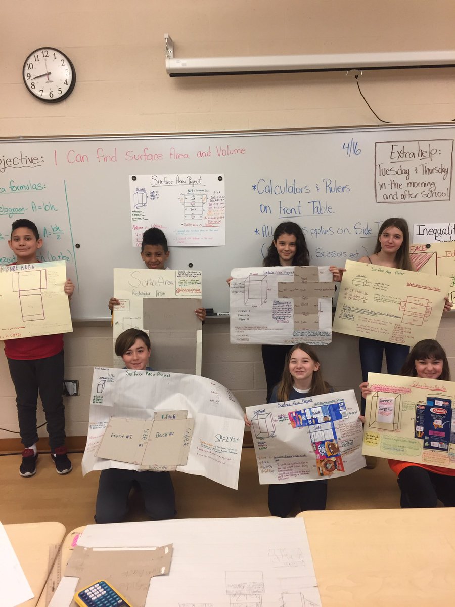 Mr_Roche6's tweet photo. Great job on our Surface Area Project! #weAreHB #engageHB @c_hansen21 @HBMS_Booras https://t.co/g40OdFqbsw