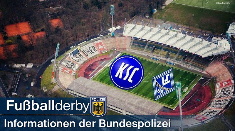 bpol_bw's tweet photo. Morgen informieren wir euch anlässlich des #Derbys zwischen dem #KSC und dem #SVW 👉Folgt uns auf unserem #Twitterkanal und seid live beim Einsatz der #bpol dabei #KSCSVW https://t.co/mUDMaa22nx *cb https://t.co/gAOA1e3IBP