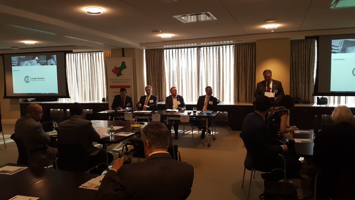 CGAlward's tweet photo. At @necbc @QuebecBoston event focised on the importance of #ModernizeNAFTA US/Canada trade is fair and balanced. Canada is US largest export market. #ProgressiveTrade #integratedsupplychains #FriendsPartnersAllies https://t.co/u8lhrW9pfO