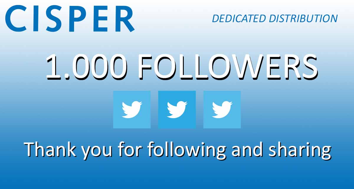 CisperRFID's tweet photo. We have reached 1.000 followers! Thank you all! We appreciate the comments, likes &amp; RT’s.  
#1000followers #Cisper #RFID #IoT https://t.co/CGNwOfqlPJ