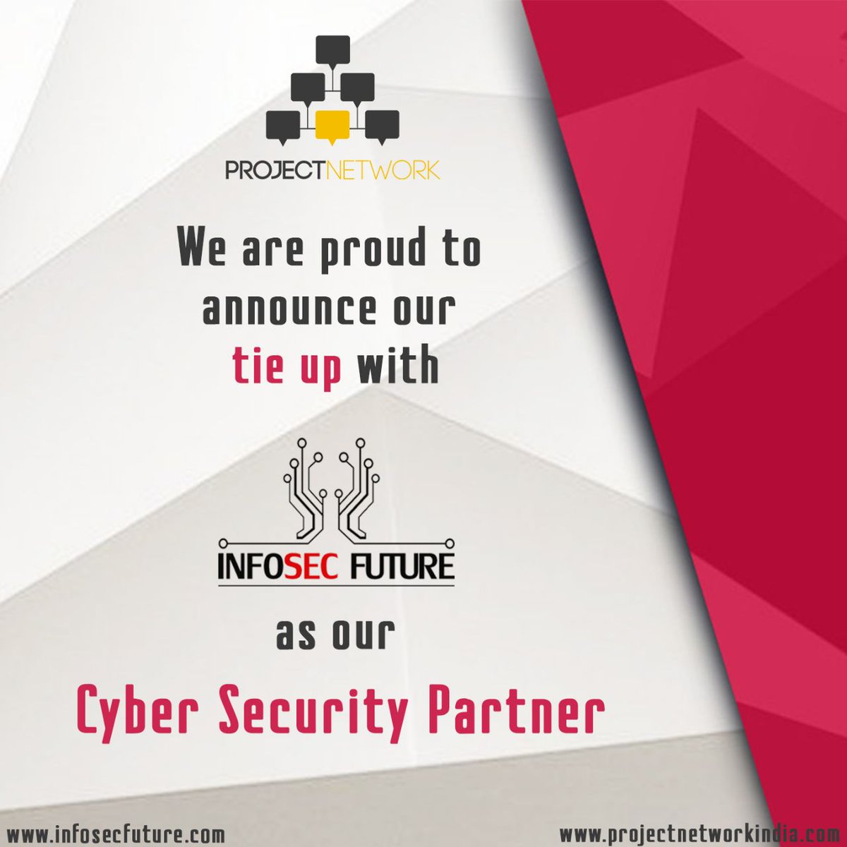 infosecfuture's tweet photo. We are happy to announce our new client 'ProjectNetworkIndia' , a budding startup in Mumbai which serves as a networking platform for entrepreneurs !!

What are you waiting for, get your dream start-up secured now: 
https://t.co/a2x1pfqPiX

#ISFsecure
#infosecfuture
#startups https://t.co/Tnb0Uhd9Ju
