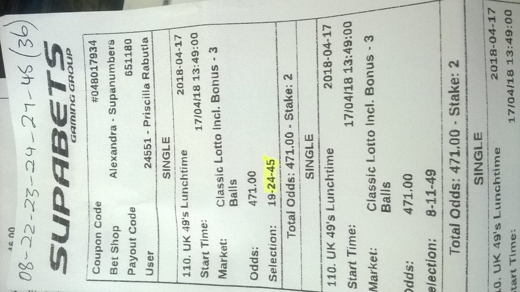 lotto supabets results