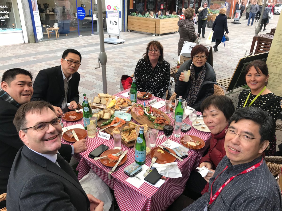 Having a great time with INVEST NI. Special guests from Hong Kong show casing NI FOOD at Sawers Belfast , at Sawers for lunch ,