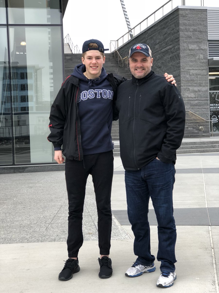 CleonD35's tweet photo. Good to have Lord Byron  @ByronDafoe34 back in Boston for a few days! Son Chase dangling at hockey combine! Future @TerrierHockey maybe? https://t.co/oTiawcj4oG