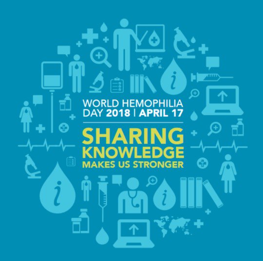 TexCenHemo's tweet photo. April 17 is the 28th World Hemophilia Day! This event focuses on the importance of sharing knowledge and raising awareness about bleeding disorders.  Check out some important educational resources and hear from top experts  at https://t.co/YeMwM7PwRo. https://t.co/l2Td2DMTjr