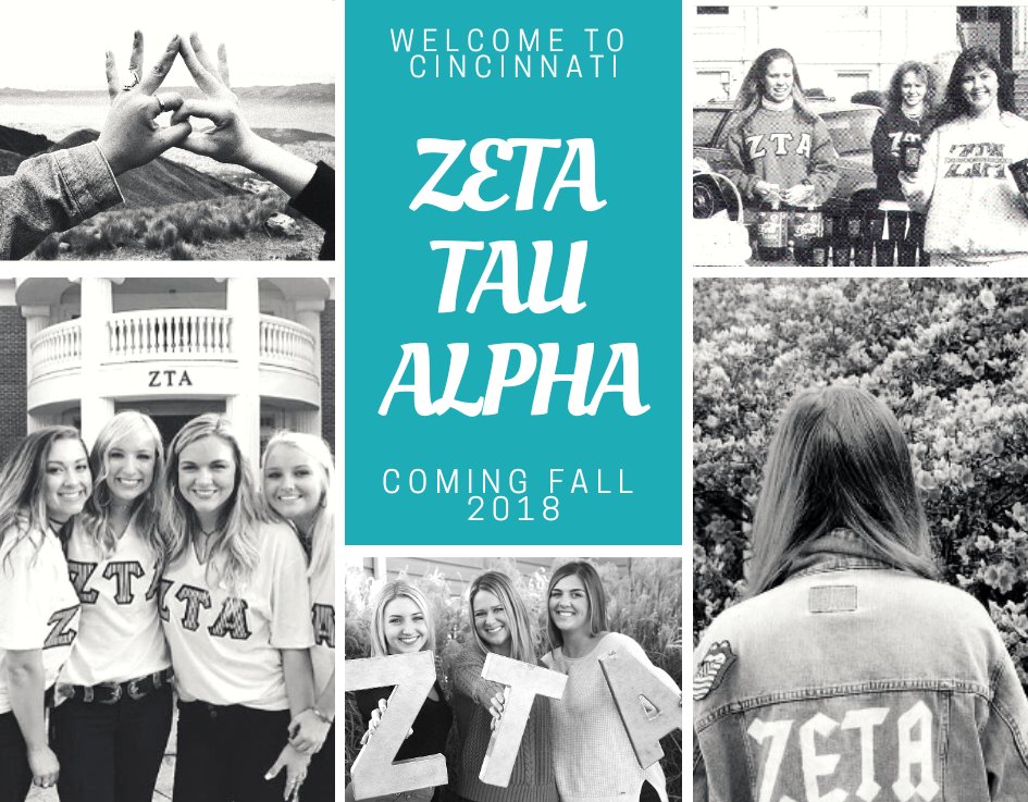 We are happy to announce that the Alpha Eta Chapter of Zeta Tau Alpha will be returning to campus in Fall 2018!