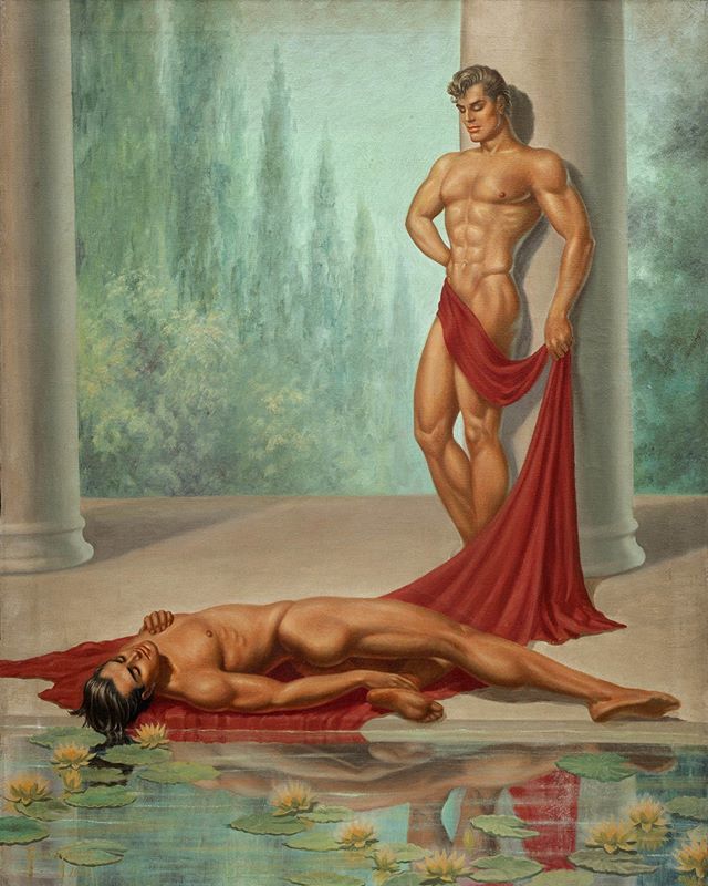 TASCHEN's tweet photo. Poolside pleasures, as featured in our #GeorgeQuaintance show, opening in #Milan this Friday. Donโt miss this master painter of male physique and a major influence on modern gay art and imaginary. Check https://t.co/fLv10zelps for details!
#painting #qโฆ https://t.co/TE6CXwtqC0 https://t.co/U4KzJcJ6z1