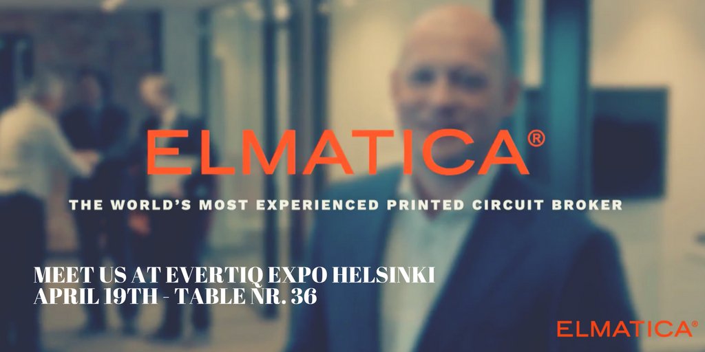 Elmatica1's tweet photo. Meet us at Evertiq Helsinki April 19th, table 36. #pcb #pcbchat #PCBdesign @evertiq https://t.co/MxbhPlhxZX