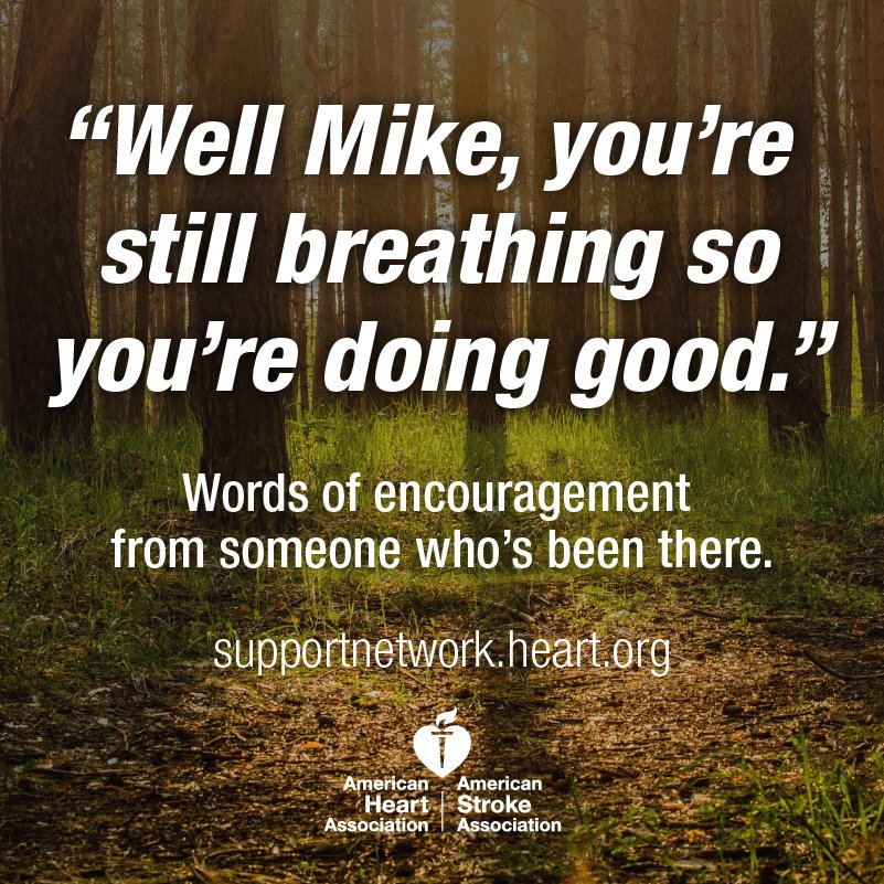 American_Heart's tweet photo. You are not alone with heart disease or stroke. Learn from people just like you. Trust their experiences. Join the Support Network today. #SupportIsWhy https://t.co/fwwM833uTp https://t.co/gcuHRraXNJ