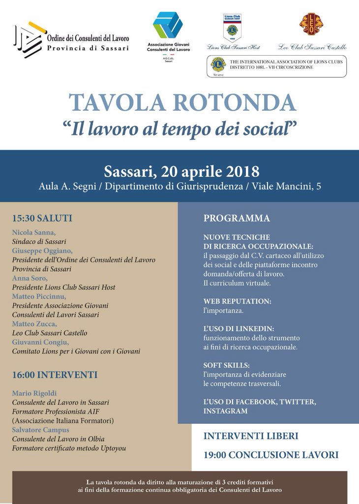 Venerdì avrò il piacere di fare il relatore in questo importante evento formativo