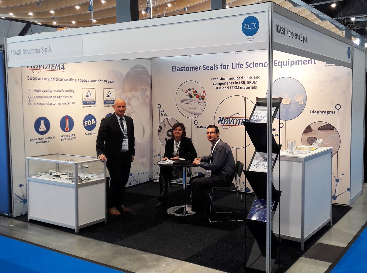 Novotema_IDEX's tweet photo. Up and running at @MedtecEurope in #Stuttgart! Come and visit Gianfranco and Raffaella at Booth 10A28 for the latest in life science sealing. https://t.co/7lkvFAyUyu