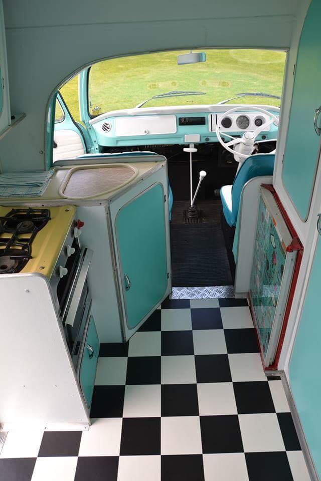 FullTimeCanada's tweet photo. Love the sea foam color! You can see it used to have the goldenrod appliances. Pretty cool! #rvlife #retrorv https://t.co/L0e4Op9HV6
