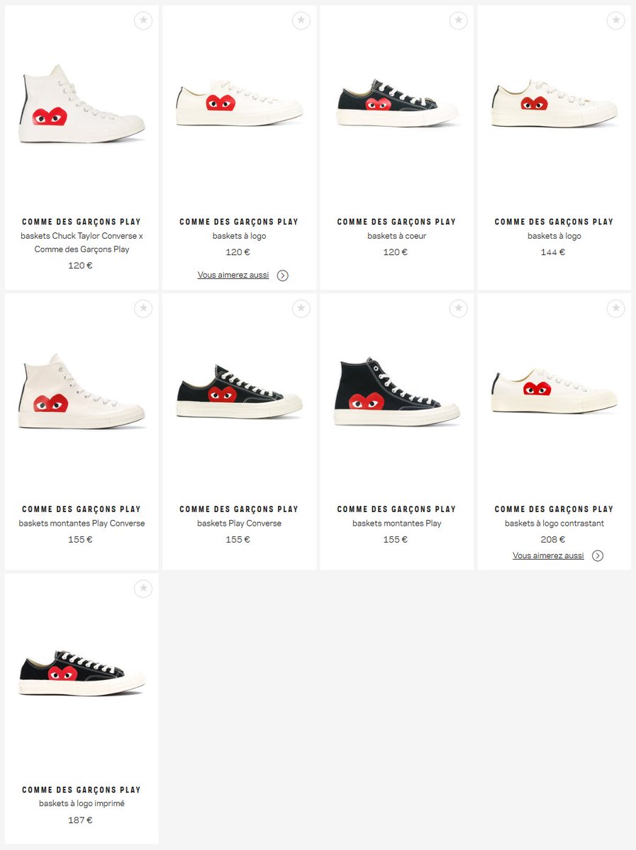 farfetch converse comme des garcons