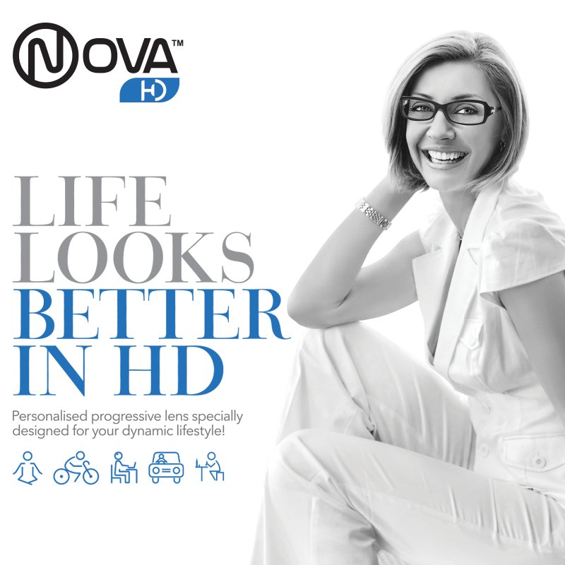Nova_Eyewear's tweet photo. Discover high contrast, wide natural vision with Nova’s superior progressive lens, designed for those who lead a dynamic life. Get #clearer vision with amazing clarity. #NovaHD #NovaCares https://t.co/Ed0J77VqX4