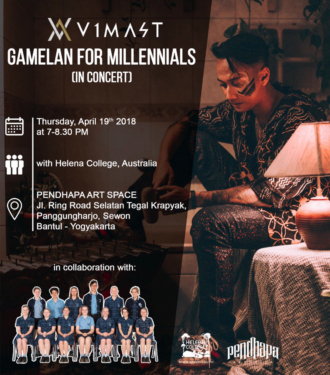 jogjaartweeks's tweet photo. Gamelan for Millenials (In Concert) - Pementasan gamelan kekinian yg dihadirkan untuk millenials yg ingin tahu lebih banyak tentang musik tradisional Indonesia. Kamis, 19 April 2018 pukul 19.00-20.30 WIB di Pendhapa Art Space. #JAW2018 #ARTNENGNDI https://t.co/LHYESfwP8h